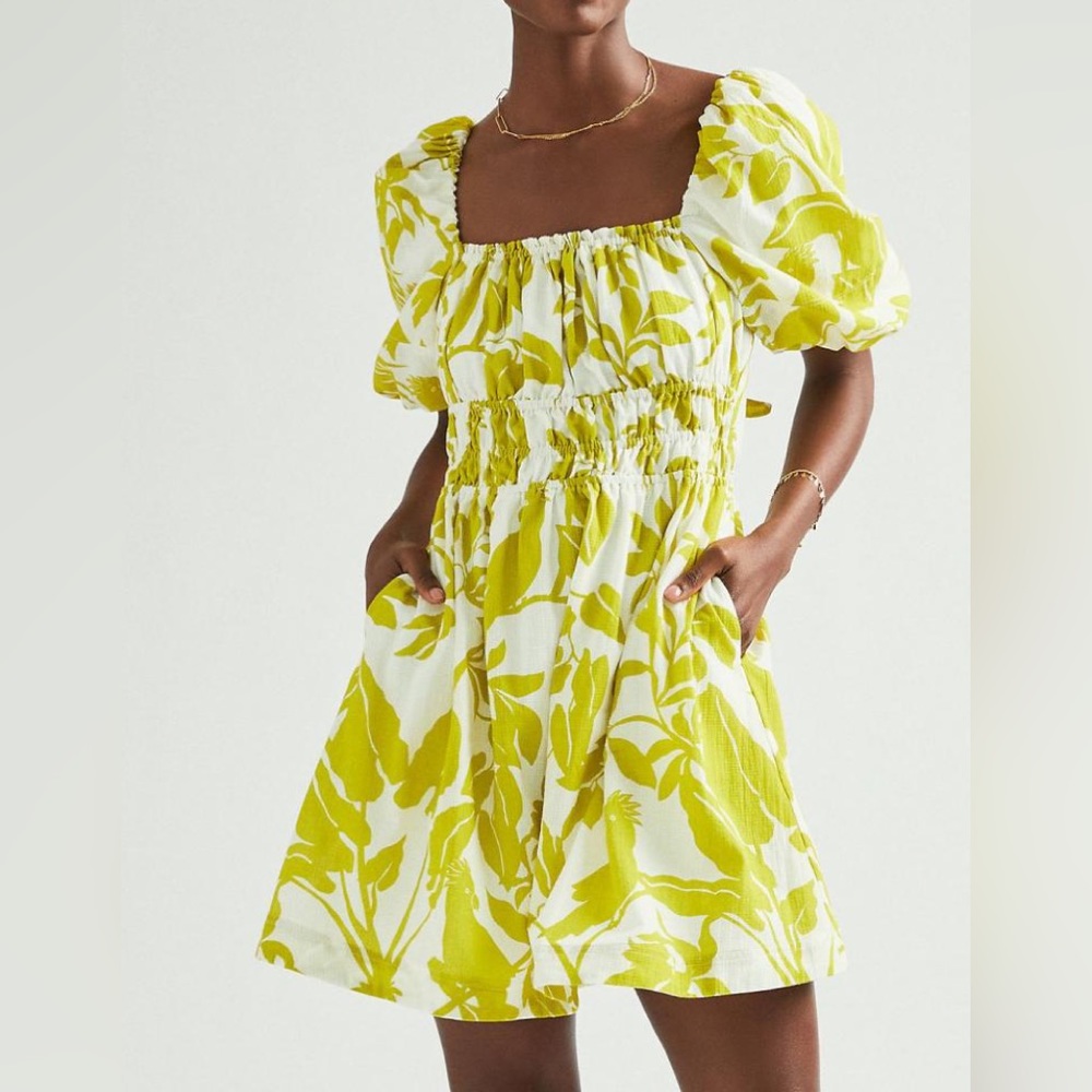 Maeve Puff Sleeve Mini Dress Size Large